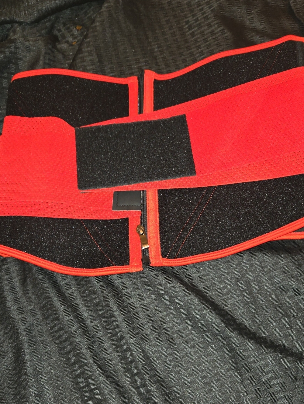Red and Black Waist Trainer Belt
